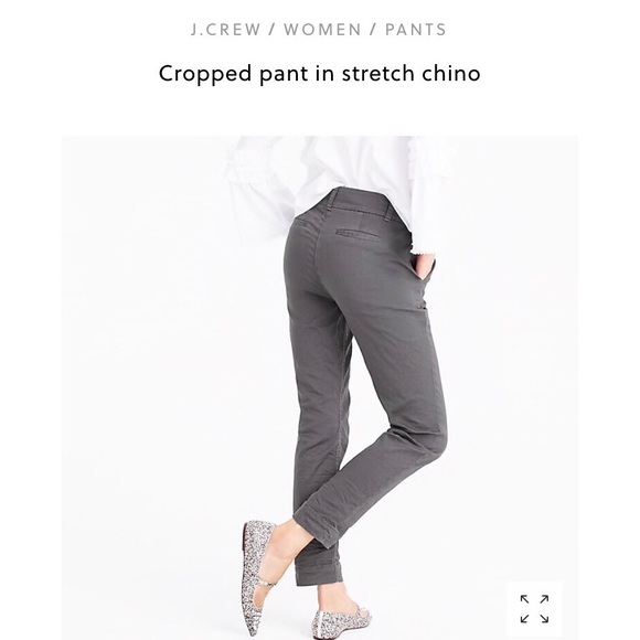 J.Crew Cropped Pant Stretch Chino Khaki Classic - Picture 2 of 3